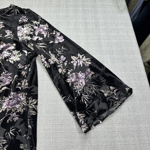 The Limited Collection Top Medium Velvet Burnout Floral Lined Whimsigoth Witchy - Picture 2 of 11